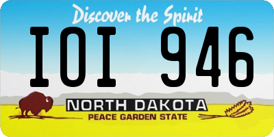 ND license plate IOI946