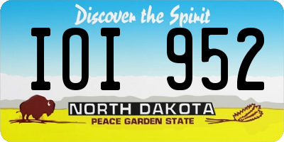 ND license plate IOI952