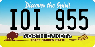 ND license plate IOI955