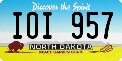 ND license plate IOI957