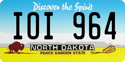 ND license plate IOI964