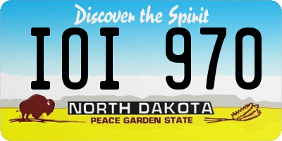 ND license plate IOI970