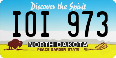 ND license plate IOI973