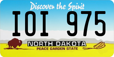 ND license plate IOI975