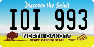 ND license plate IOI993