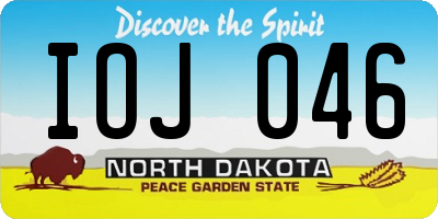 ND license plate IOJ046