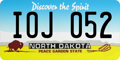 ND license plate IOJ052