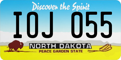 ND license plate IOJ055
