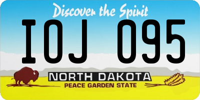 ND license plate IOJ095