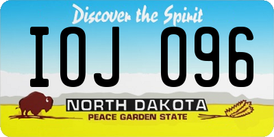 ND license plate IOJ096