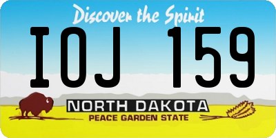 ND license plate IOJ159
