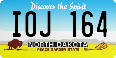 ND license plate IOJ164