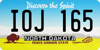 ND license plate IOJ165