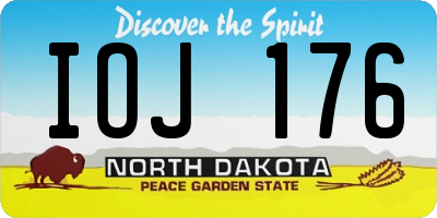ND license plate IOJ176