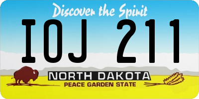 ND license plate IOJ211