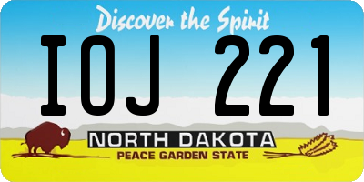 ND license plate IOJ221