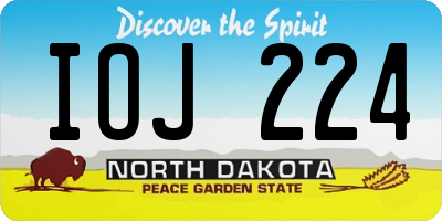 ND license plate IOJ224