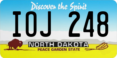 ND license plate IOJ248