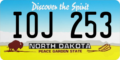 ND license plate IOJ253