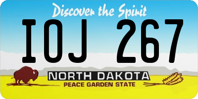 ND license plate IOJ267