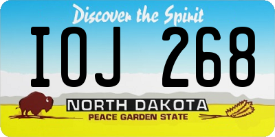 ND license plate IOJ268
