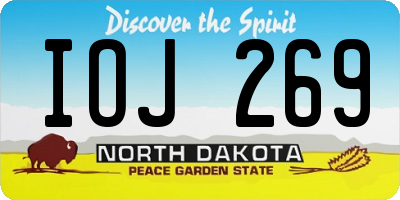 ND license plate IOJ269