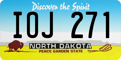 ND license plate IOJ271