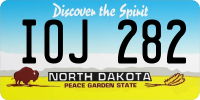 ND license plate IOJ282