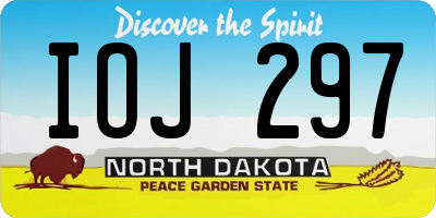 ND license plate IOJ297