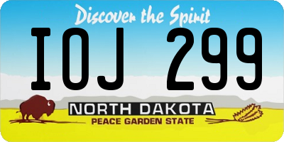 ND license plate IOJ299