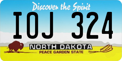 ND license plate IOJ324