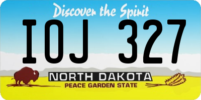 ND license plate IOJ327