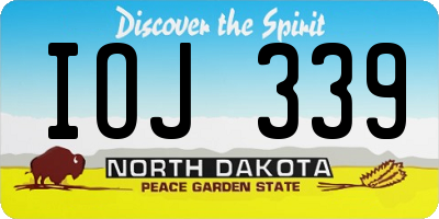 ND license plate IOJ339