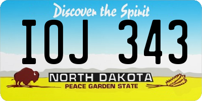 ND license plate IOJ343
