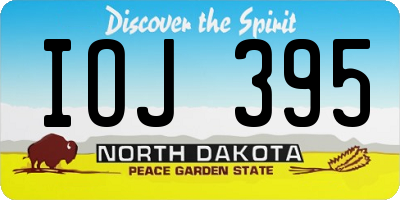 ND license plate IOJ395