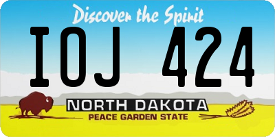 ND license plate IOJ424