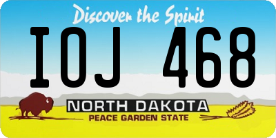 ND license plate IOJ468