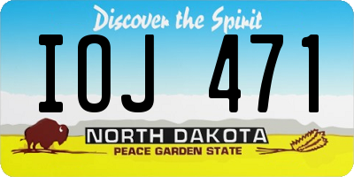 ND license plate IOJ471