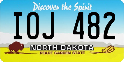 ND license plate IOJ482
