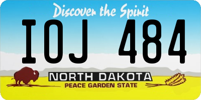 ND license plate IOJ484