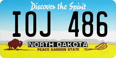 ND license plate IOJ486