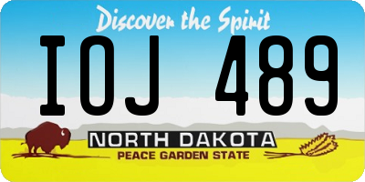 ND license plate IOJ489