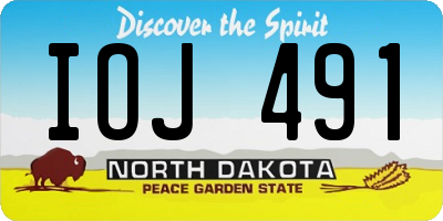 ND license plate IOJ491