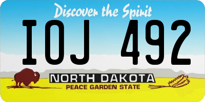 ND license plate IOJ492