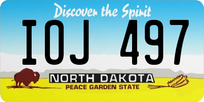ND license plate IOJ497