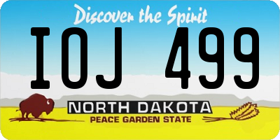 ND license plate IOJ499