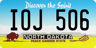 ND license plate IOJ506