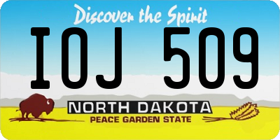 ND license plate IOJ509
