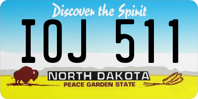 ND license plate IOJ511