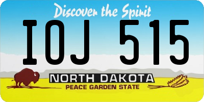 ND license plate IOJ515